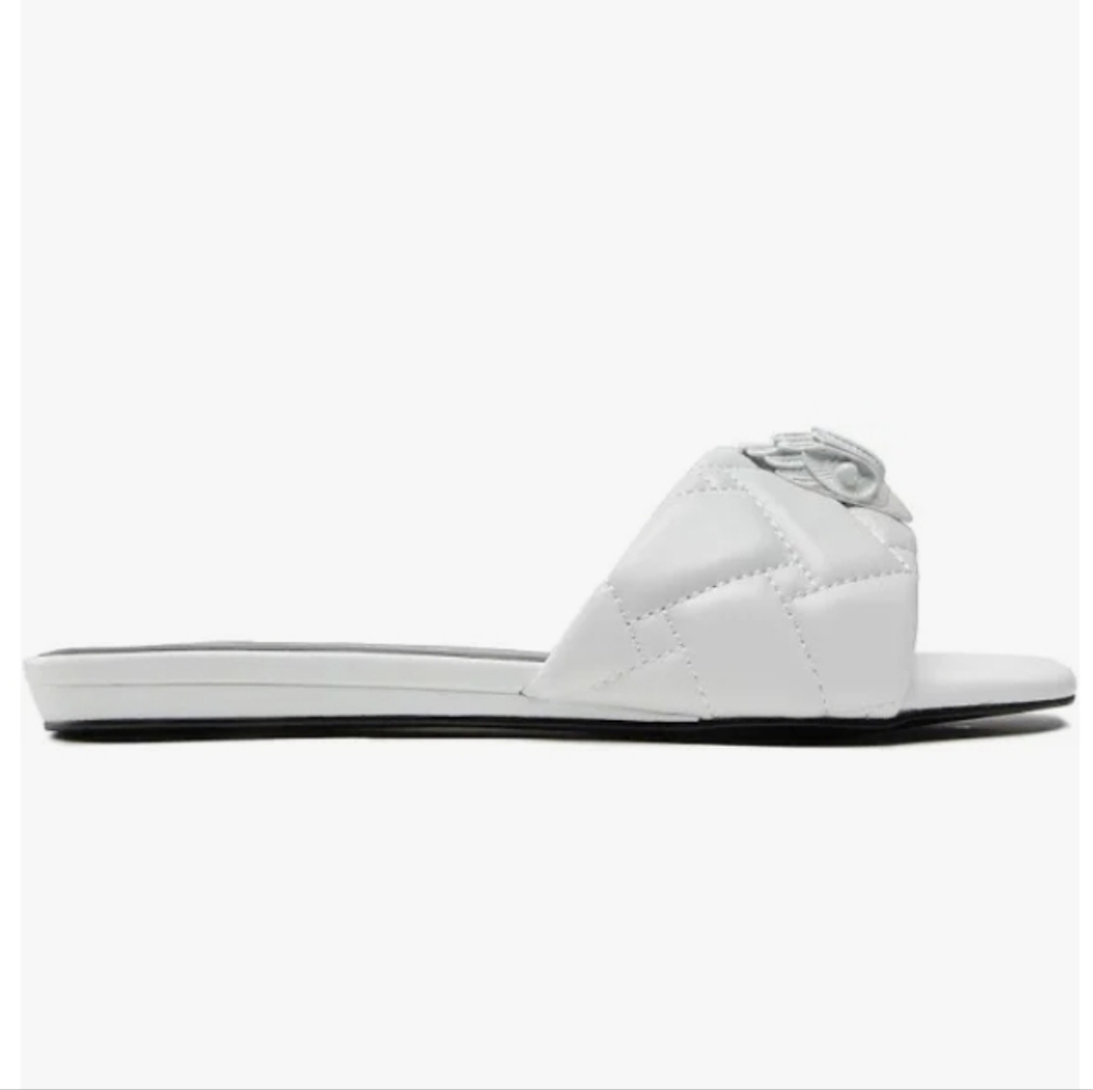 Kurt Geiger Kensington Flat Slide Sandal White - Picture 7 of 12